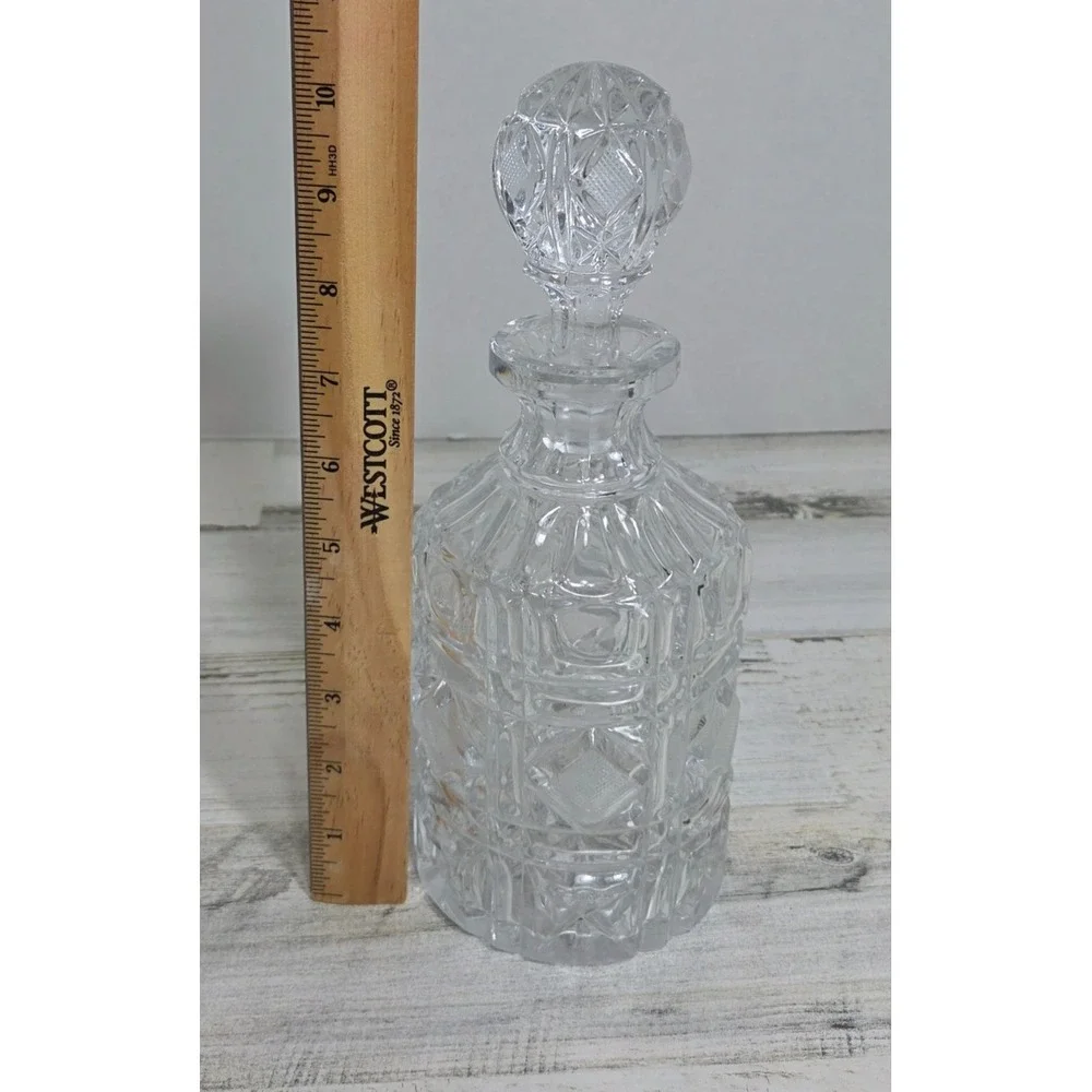 Vintage Heavy Cut Crystal Whiskey Decanter 10